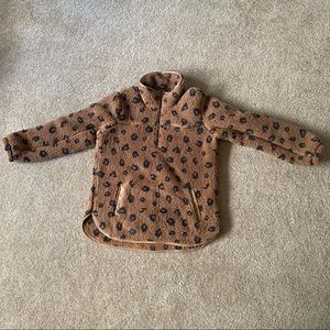 Abercrombie half zip Sherpa jacket